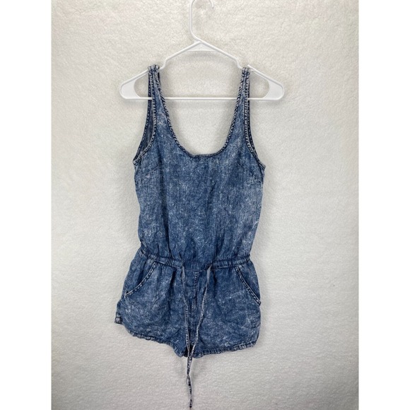 TALLY WEiJL Women's Chambray Romper Blue Size‎ 36 Sleeveless - Picture 1 of 6